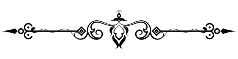 black page break elements on white background Native American Indian design elements, borders, ornaments vector