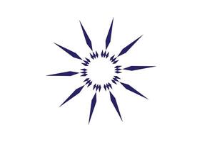 Radiant Blue Spikes For Symmetrical Starburst Logo Creating a Sharp and Dynamic Visual Impact vector