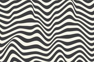 Abstract horizontal background with black and beige wavy stripes. Trendy illustration with ripple lines. Retro style background vector