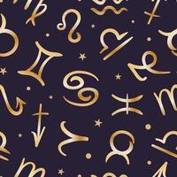 Seamless pattern Artistic and creative representation of zodiac sign symbols designed specifically for astrology enthusiasts. signs, celestial objects, astrology, mystical, space, predict the future vector