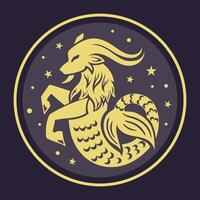 Capricorn Zodiac Sign A Unique Artistic Representation Exploring Its Various Aspects and Meanings. astrological signs, celestial objects, astrology, mystical, space, predict the future vector