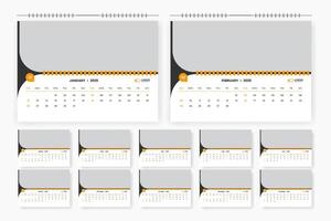 2025 calendar design template vector