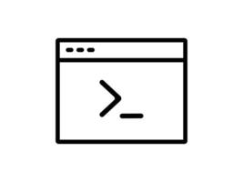 Command line icon. illustration. isolated on white background vector