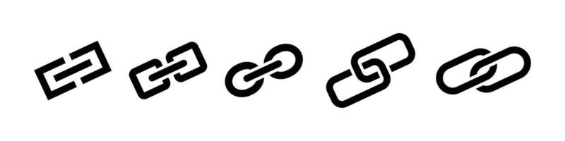 link Chain icon set. Chains link breaking icons. internet URL symbol connect button. External link symbol icon. Hyperlink chain symbol for UI design. vector
