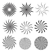Starburst element. vintage sunburst collection, Radial sunburst stripes background. Sunburst icon collection. Retro sunburst design.. vector