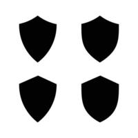 Shield icons set. Checkmark icon. Protect shield security icons. Badge quality symbol, sign, logo or emblem. vector