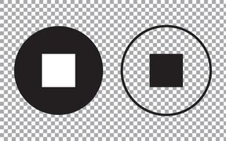 stop icon button for media player ui design, vector