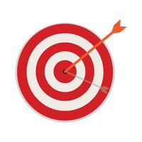 Target icons. Goal symbol collection. Simple target with arrow. Darts icon. Hitting the bullseye icon line and flat style vector
