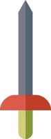 Flat icon of a sword vector