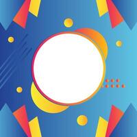 Colorful abstract background on blue Flat geometric background Design for background, banner, website template, social media, poster, sale banner and more vector