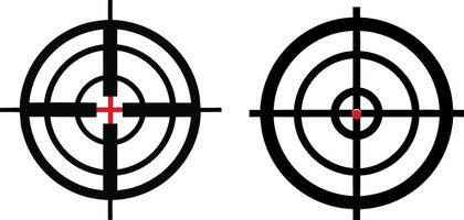 Target destination icon set, Aim sniper shoot group, Focus cursor bull eye mark collection, isolated on white. vector