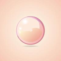 A pink bubble on a light background vector
