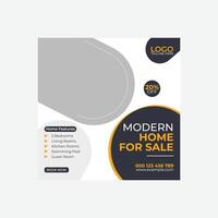Create a site banner template to be used in real estate-related social media posts. vector