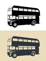 Double decker bus illustrations vector
