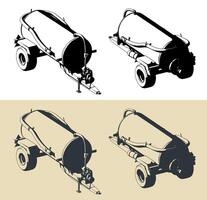 Liquid manure spreader vector