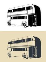 Double decker bus vector