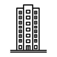 building icon or modern line symbol. line art and icon design with bold outline. Black and white Pixel Perfect minimalistic symbol isolated white background. Silhouette simple thin sign vector
