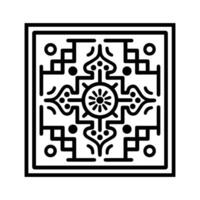 carpet icon or modern line symbol. line art and icon design with bold outline. Black and white Pixel Perfect minimalistic symbol isolated white background. Silhouette simple thin sign vector