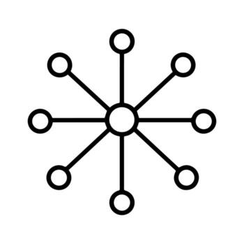 network icon or modern line symbol. line art and icon design with bold outline. Black and white Pixel Perfect minimalistic symbol isolated white background. Silhouette simple thin sign vector