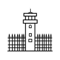 prison icon or modern line symbol. line art and icon design with bold outline. Black and white Pixel Perfect minimalistic symbol isolated white background. Silhouette simple thin sign vector
