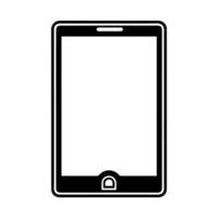 tablet icon or modern line symbol. line art and icon design with bold outline. Black and white Pixel Perfect minimalistic symbol isolated white background. Silhouette simple thin sign vector