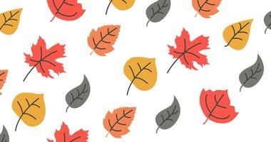 Autumn pattern background design, tree branch. Floral banner design with abstract leaves pattern video