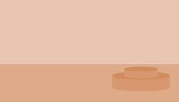 Minimalist Neutral Background with Pedestal Design vector