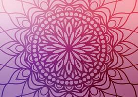 Mandala pink soft geometry line flower background vector