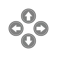 Arrow navigation icon. Arrow sign. Direction symbol. Flat design style pictogram isolated on white. Editable resources graphic element design. Application and technology UI themes vector