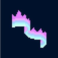 aurora in pixel art style vector