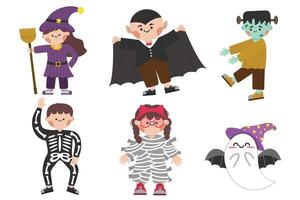 Set of cartoon characters for Halloween. Suitable for your design for the holiday Halloween vector