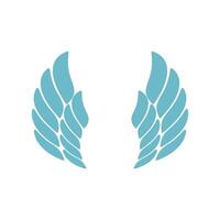 Wing icon. Flat color design. design element illustration of a pair of blue wings for various purposes. fairy wings vector
