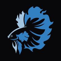 abstract and simple illustration of betta fish vector