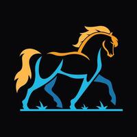 abstract and simple illustration of elegant horse vector
