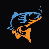 simple and elegant illustration of trout fish vector