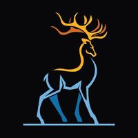 abstract illustration of simple and elegant deer vector