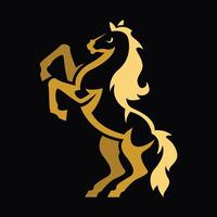 abstract and simple illustration of standing horse vector