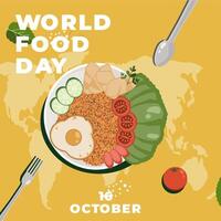 World food day is celebrated on the first sunday of october every year vector