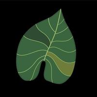 Biomorphism of leaf simple vector