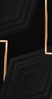 Black and gold geometric shapes on a black background vector
