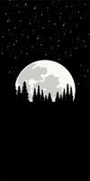 White moon white vertical size background vector