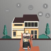 Smart home technology and smart home technology vector