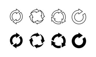 Cycle arrow symbol. Circular arrow symbol for loop process infographic. Refresh symbol. vector