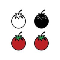 set of tomato icon design template vector