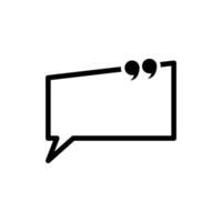Quote and babble speech icon design template vector