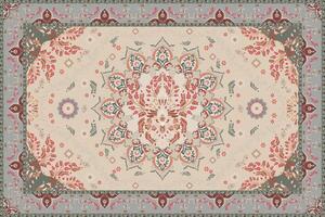 Vintage Arabic pattern.Persian colored carpet.Rich ornament for fabric design,handmade,interior decoration,textiles.Abstract design of persian carpet with geometric ornament.Moroccan style background. vector