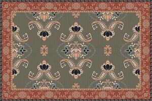 Vintage Arabic pattern.Persian colored carpet.Rich ornament for fabric design,handmade,interior decoration,textiles.Abstract design of persian carpet with geometric ornament.Moroccan style background. vector