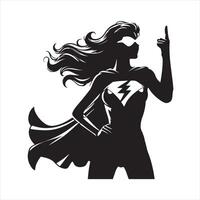 super hero set silhouette on white background vector
