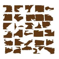 set of paper torn pieces of paper vector