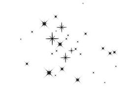 Falling stars with fireworks explosion on white background vector
